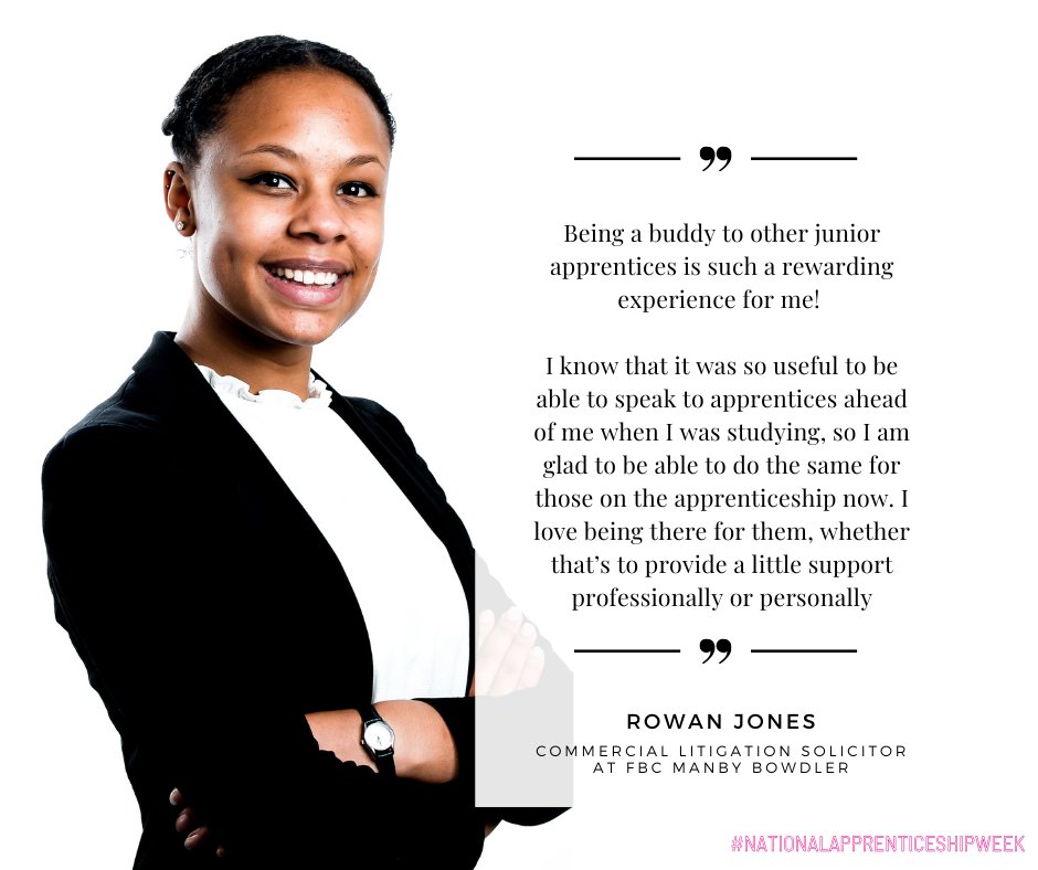 FBC Manby Bowdler (@fbcmanbybowdler) on Twitter photo This is Rowan, she's not an apprentice anymore, but one of our newly qualified solicitors at FBCMB.
It has been a joy to watch her flourish in her professional role here at FBCMB and now she acts as a mentor for many of our current apprentices
#nationalapprenticeshipweek This is Rowan, she's not an apprentice anymore, but one of our newly qualified solicitors at FBCMB.
It has been a joy to watch her flourish in her professional role here at FBCMB and now she acts as a mentor for many of our current apprentices
#nationalapprenticeshipweek