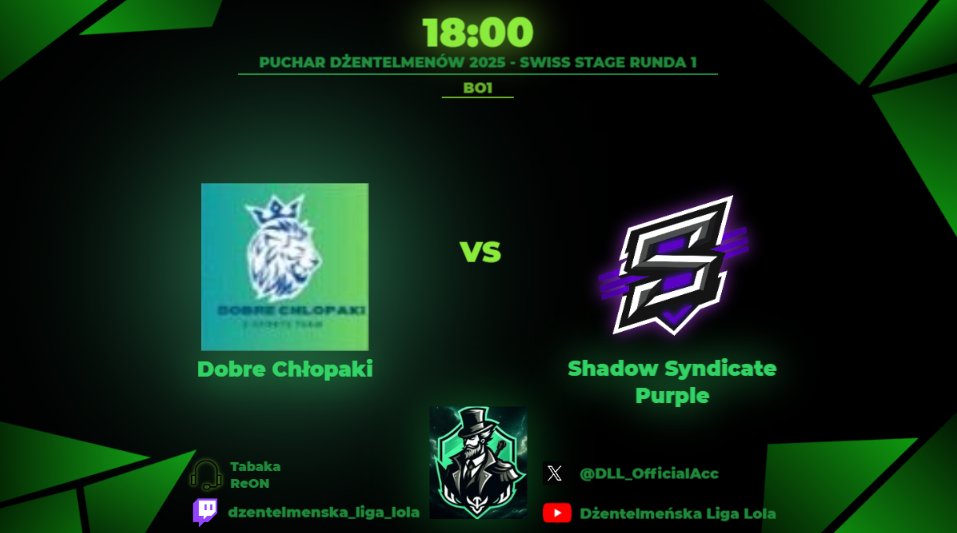 Kolejny dzień Pucharu przed nami mecz Dobre Chłopaki  vs Shadow Syndicate Purple. Tydzień temu to DCH okazało się lepsze czy SSP będzie lepsze w bo1? Zapraszamy o 18:00 na transmisje