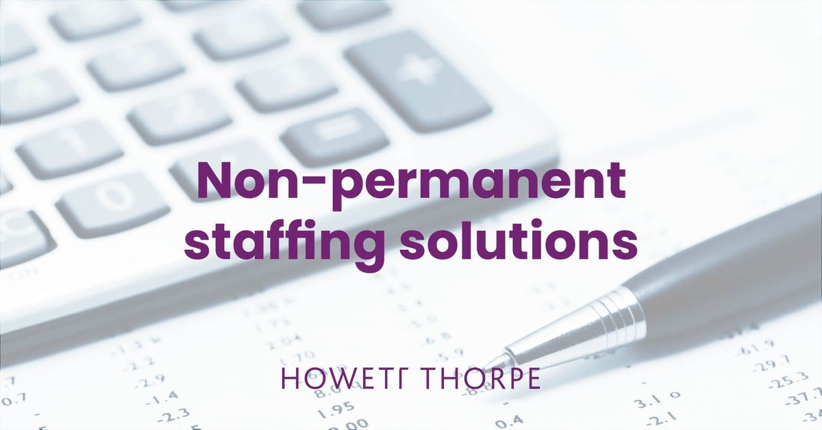 Short-term or long-term, Howett Thorpe offers quality interim and contract staffing solutions to meet your business needs. Find the perfect candidate with Howett Thorpe's expert division. 
buff.ly/3O4ZXBw
#Recruitment #TemporaryWork #Finance #Accounting #BusinessSupport
