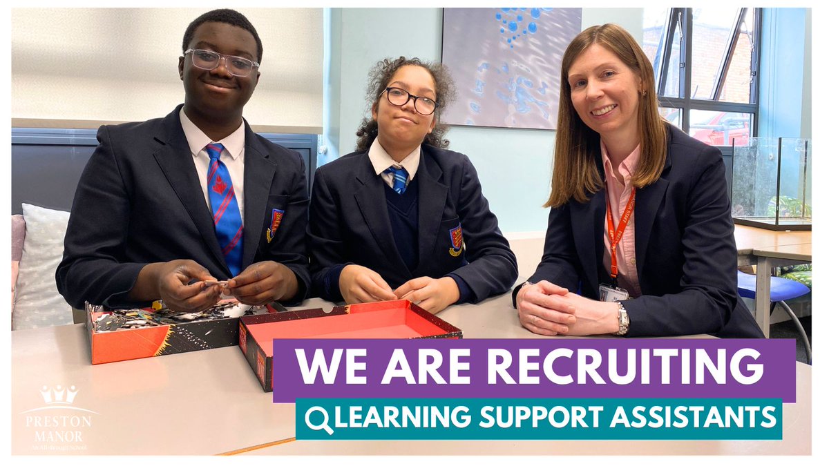 PrestonManorSch's tweet image. We are looking for Learning Support Assistants to join our amazing team! Closing date: noon on Wed 5 March. For more details about the role & how to apply, please visit: preston-manor.com/vacancies
#learningsupportassistant #learningsupport #vacancy #jobs #brent #wembleypark