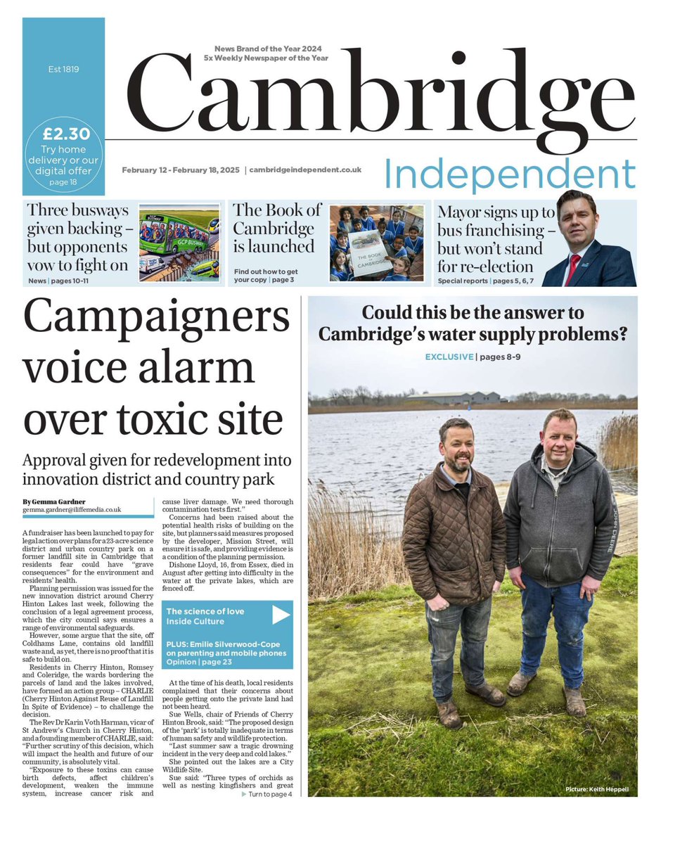 Paul Brackley (@paulbrackleyci) on Twitter photo In <a href="/CambridgeIndy/">Cambridge Independent</a> we discuss new science district & urban country park for #Cambridge. I explore potential solution to region's #water crisis. We report on mayor's decision & impact on bus franchising. Latest on greenways & busways & The Book of Cambridge launch In <a href="/CambridgeIndy/">Cambridge Independent</a> we discuss new science district & urban country park for #Cambridge. I explore potential solution to region's #water crisis. We report on mayor's decision & impact on bus franchising. Latest on greenways & busways & The Book of Cambridge launch