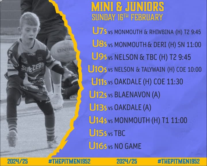 Penallta RFC (@penalltarugby1) on Twitter photo This week's club fixtures...
<a href="/Aberdare_RFC/">Aberdare Rugby Club</a>
<a href="/rumney_rfc/">Rumney RFC</a>
<a href="/Edds_Official/">Whitehead RFC ππ΄σ §σ ’σ ·σ ¬σ ³σ Ώ</a>
<a href="/MachenRugby/">Machen Rugby</a>
<a href="/MonmouthRFC/">Monmouth RFC</a>
<a href="/Nelsonrfc/">Nelson RFC π¦</a>
<a href="/OakdaleRFC/">Oakdale RFC</a>
<a href="/RhiwbinaRFC/">Rhiwbina RFC</a>
<a href="/DeriRFC/">Deri RFCπ΄π΄</a>
<a href="/BlaenavonRugby/">Blaenavon_RFC</a>
Best of luck to all teams ππ
#thepitmen1952 This week's club fixtures...
<a href="/Aberdare_RFC/">Aberdare Rugby Club</a>
<a href="/rumney_rfc/">Rumney RFC</a>
<a href="/Edds_Official/">Whitehead RFC ππ΄σ §σ ’σ ·σ ¬σ ³σ Ώ</a>
<a href="/MachenRugby/">Machen Rugby</a>
<a href="/MonmouthRFC/">Monmouth RFC</a>
<a href="/Nelsonrfc/">Nelson RFC π¦</a>
<a href="/OakdaleRFC/">Oakdale RFC</a>
<a href="/RhiwbinaRFC/">Rhiwbina RFC</a>
<a href="/DeriRFC/">Deri RFCπ΄π΄</a>
<a href="/BlaenavonRugby/">Blaenavon_RFC</a>
Best of luck to all teams ππ
#thepitmen1952