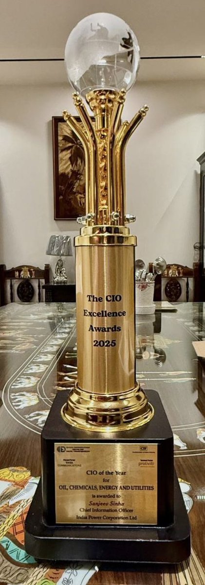 IPCLOfficial's tweet photo. Sanjeev Sinha President - IT & Digitization, has been awarded two prestigious awards:
Leading CIO of the Year 2025
CIO of the Year 2025 in the Oil, Chemical, Energy, Utility category.
We congratulate him on his success.
#Indiapower #CIOAwards #digitization #IT https://t.co/ylbVyqtsQi