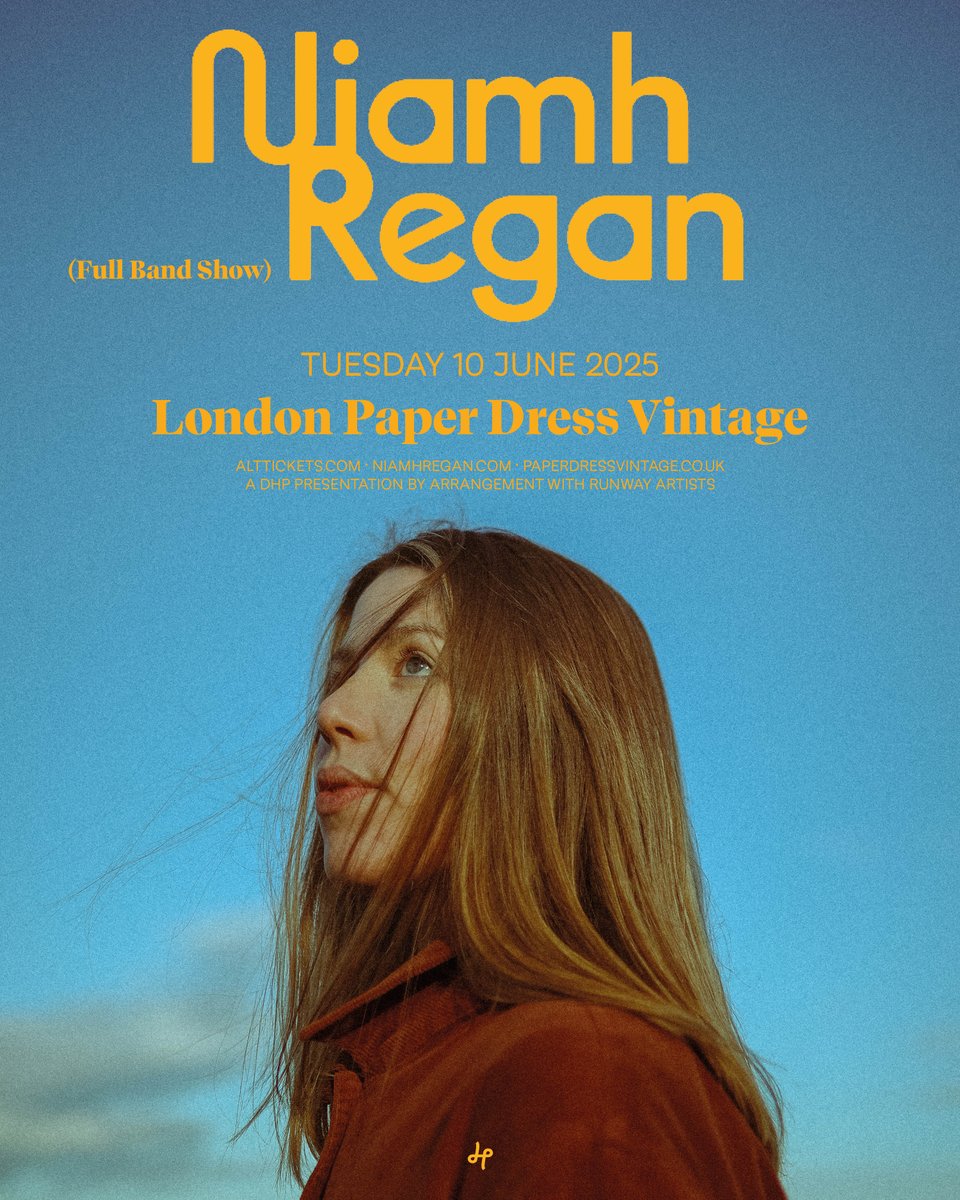 DHP Family (@dhpfamily) on Twitter photo One of Ireland’s most distinctive songwriters <a href="/niamhreganmusic/">Niamh Regan</a>
plays a full band show at <a href="/paperdressed/">Paper Dress Vintage</a> on 10th June! Tickets go on sale this Friday at 10am, set a reminder: tinyurl.com/23vb8yf9 One of Ireland’s most distinctive songwriters <a href="/niamhreganmusic/">Niamh Regan</a>
plays a full band show at <a href="/paperdressed/">Paper Dress Vintage</a> on 10th June! Tickets go on sale this Friday at 10am, set a reminder: tinyurl.com/23vb8yf9