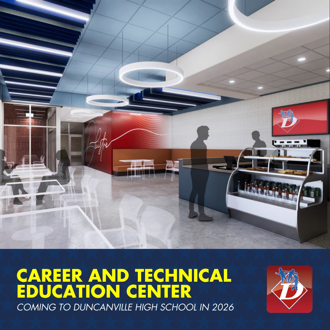 📣 Announcing two new Career and Technical Education student enterprise store fronts coming to Duncanville High School in 2026: Cosmetology and Culinary Arts!

These programs will be housed in a cutting-edge addition to the high school, featuring:
• A full-service salon complete