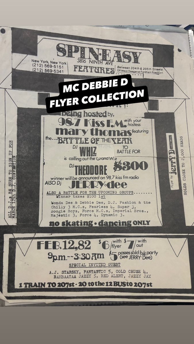 The flyer journey continues for the first female solo Emcee. This flyer hosts a battle and a list of performers; my name is first in the line up! Hosted by 98.7 KISS FM, it’s the first time a COMMERCIAL radio station partnered with hip hop, prior to adding DJs! #ImAPioneer