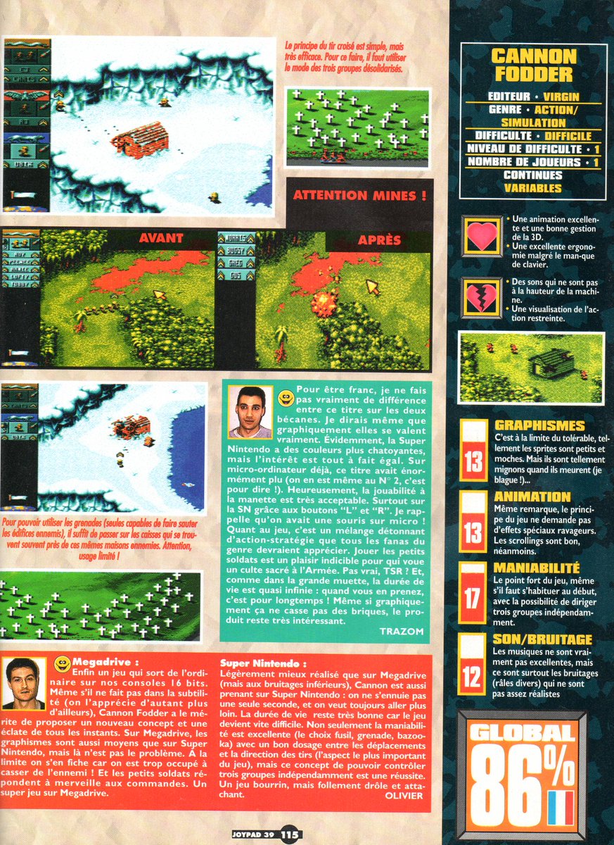 AllmightoFranky's tweet image. On termine pour aujourd'hui avec les tests de #ArdyLightFoot inconnu pour moi, et #ConnonFodder sur #Supernes!! A demain pour la suite du mag!! 5/5