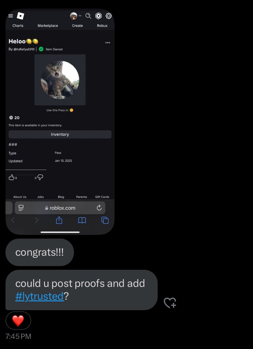 yattaAlt7610's tweet photo. Tysm!! @lyvkv won a minigame of theirs and got this!! #lytrusted ๐ https://t.co/HDoY24fe7K