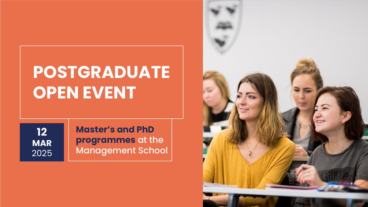 UoL Management School (@uolmanschool) on Twitter photo 📢 <a href="/LivUni/">University of Liverpool</a> #Postgraduate Open Event
Planning to do a #Masters, #MBA or #PhD? Join us on 12 March to find out more about our exciting #postgrad opportunities
📍General PG info, Central Teaching Labs, 3pm
📍Management School PG info, 502 Teaching Hub, 4pm
shorturl.at/ekTIT 📢 <a href="/LivUni/">University of Liverpool</a> #Postgraduate Open Event
Planning to do a #Masters, #MBA or #PhD? Join us on 12 March to find out more about our exciting #postgrad opportunities
📍General PG info, Central Teaching Labs, 3pm
📍Management School PG info, 502 Teaching Hub, 4pm
shorturl.at/ekTIT