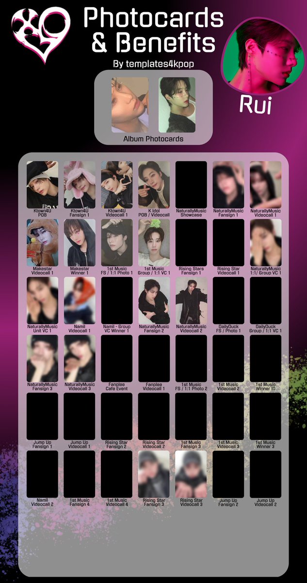 XLOV I'mma be album photocard pc benefit member template ! 엑스