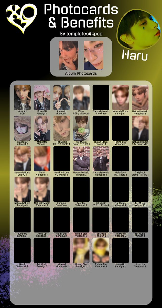 XLOV I'mma be album photocard pc benefit member template ! 엑스