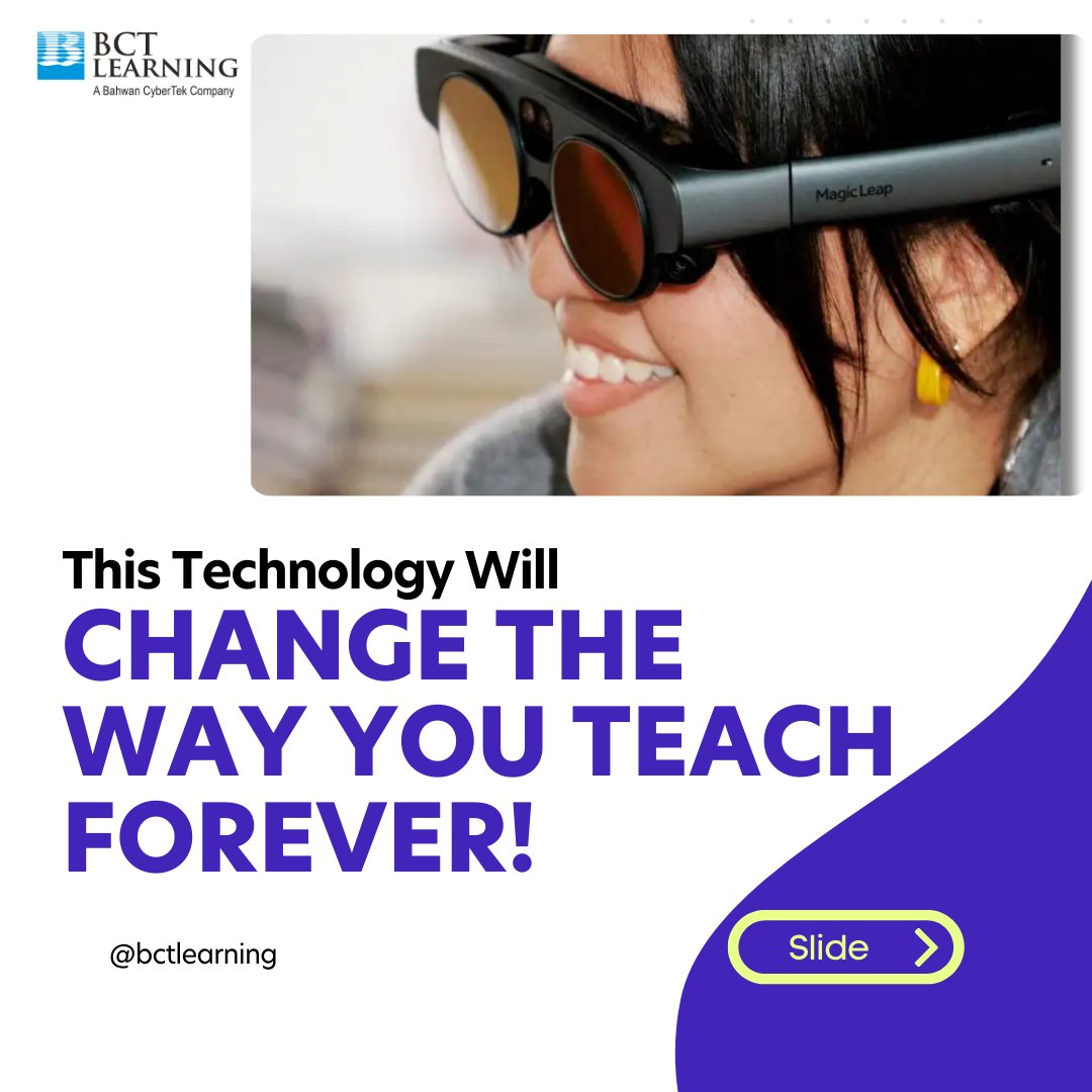 BCTLearning's tweet photo. Classrooms are evolving—are you?
With Magic Leap 2, students &amp; educators can:
🎓 Explore 3D models in real time
🎯 Blend digital &amp; physical learning seamlessly
⚡ Run high-performance AR applications without lag

#ARinEducation #FutureOfLearning #EdTech #STEM https://t.co/bjqj2UIsmG