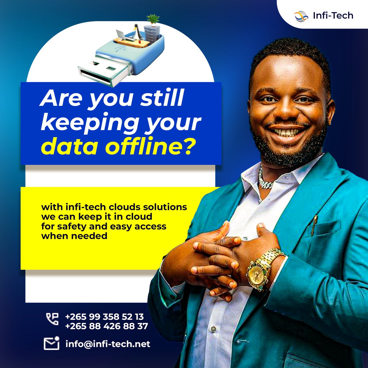 infitechmw's tweet image. Are you still keeping your data offline? 📷

📷 It’s time to embrace the future with Infi-Tech Cloud Solutions!

📷 Contact Us Today!
📷 +265 99 358 52 13 | +265 88 426 88 37
📷 info@infi-tech.net

#CloudComputing #InfiTech #DataSecurity