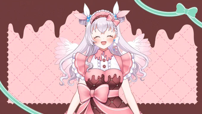 おつろきでした(öᴗ<๑)໒꒱· ゜バレンタイン衣装お披露目&amp;コリラちゃんお誕生日おいわいしてくださってありがとうございました#ろきこらいぶ 