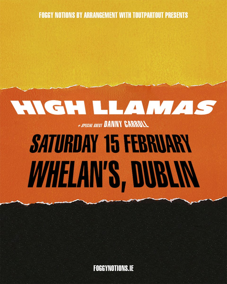 This Saturday !
foggynotions.ie/concerts/conce…

🦙🦙🦙
<a href="/foggynotions/">Foggy Notions</a> 
<a href="/whelanslive/">Whelan's</a>