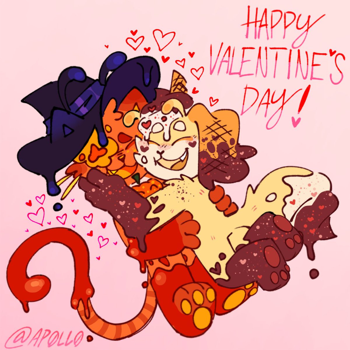 RazHunter_TF2's tweet photo. Adorable Valentine's Day art made by the amazing @ImNotAp0ll0 ! Happy (early) Valentine's Day! 

#SmilingCrittersOC #SmilingCritters https://t.co/MOW9Lk7geN