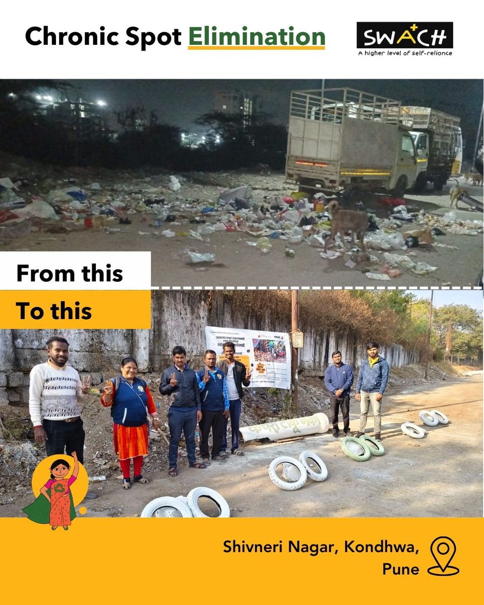swachcoop's tweet image. At #SWaCH, we are committed to collecting waste directly from households rather than having it dumped on the roads. Our goal is to eliminate Pune's #ChronicGarbagespots and reclaim our streets!
Littering isn’t ‘modern art,’ so let’s not turn Pune into a trash exhibit.
#CleanPune