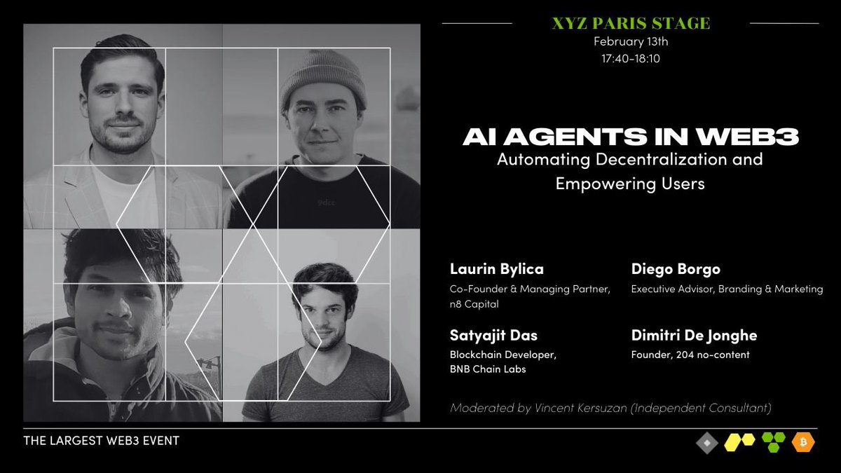 Excited to join the panel on ‘AI Agents in Web3’ this Thursday <a href="/nft_paris/">NFT Paris</a>! 

Looking forward to discussing the future of AI-driven automation in a decentralized world. 

See you there! 

#AI #Web3 #Agents