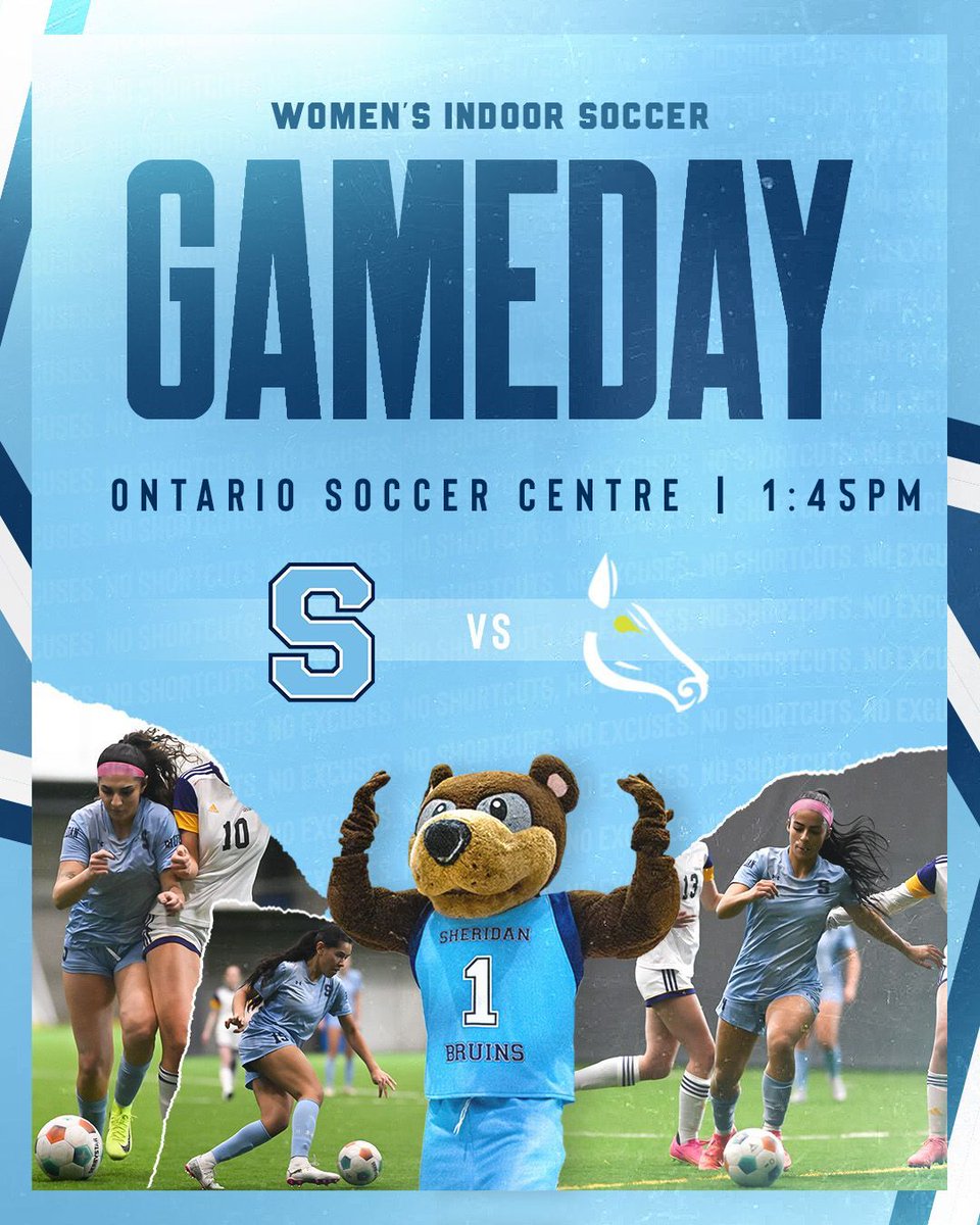 Women's Indoor Soccer GAME DAY!
⚽💙🐻

📍Ontario Soccer Centre

W⚽ vs George Brown
⏰8:30am

W⚽ vs Laurier
⏰11:45am

W⚽ vs Centennial
⏰1:45pm

Finals @ 4:15pm