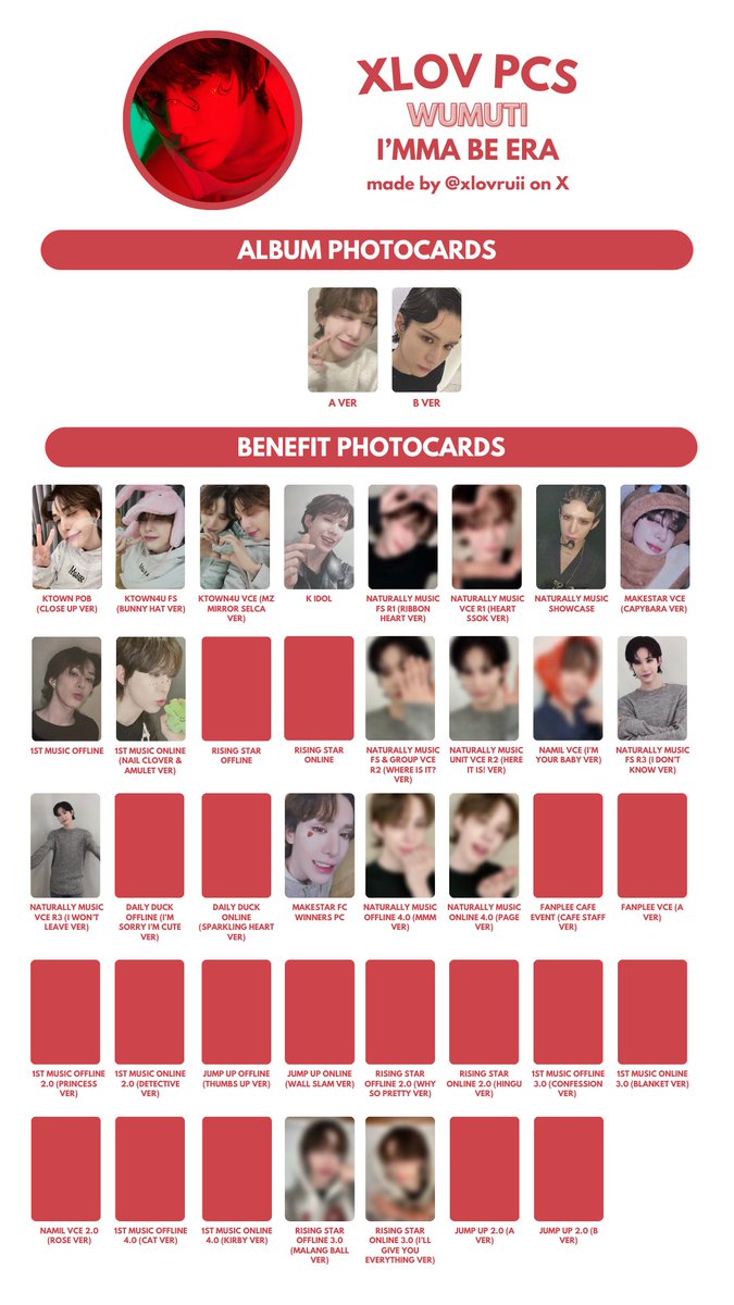 XLOV TEMPLATE ❤️‍🔥 𖥻 Wumuti, Rui, Hyun, Haru album + store