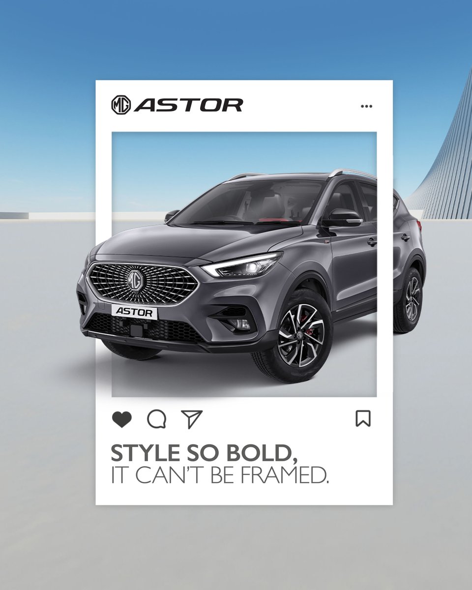 MGMotorIn's tweet photo. Why fit in when you can shine?
The MG Astor is built to stand out with its sleek grille, sharp lines, and striking details.
#TechltUp #TheMostAdvancedSUVInItsClass #MorrisGaragesIndia #MGMotorIndia https://t.co/qzBinYP6vv