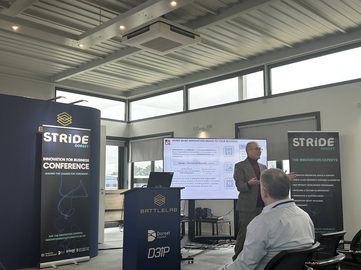 Institute of Innovation & Knowledge Exchange (IKE) (@ikeinnovation) on Twitter photo What does innovation really mean w/ IKE CEO <a href="/profsmedhat/">Prof Sa'ad Sam Medhat</a> talking at #STRIDEDorset #BattleLab #live #RT What does innovation really mean w/ IKE CEO <a href="/profsmedhat/">Prof Sa'ad Sam Medhat</a> talking at #STRIDEDorset #BattleLab #live #RT