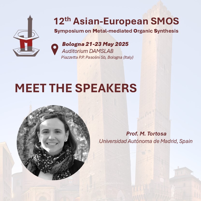 SMOS Conference (@12smosbologna) on Twitter photo 🎙️ Meet the #speakers of the 12th Asian-European Symposium on Metal-mediated Organic Synthesis #SMOS12 in #Bologna.
We present Prof. M. Tortosa from the Universidad Autónoma de Madrid
🌐smos-12.org
<a href="/ChemEurope/">Chemistry Europe</a>
<a href="/ACES_Journals/">Asian Chemical Editorial Society (ACES)</a>
<a href="/EuChemS/">EuChemS</a>
<a href="/SCIorganica/">SCI Chimica Organica</a> 🎙️ Meet the #speakers of the 12th Asian-European Symposium on Metal-mediated Organic Synthesis #SMOS12 in #Bologna.
We present Prof. M. Tortosa from the Universidad Autónoma de Madrid
🌐smos-12.org
<a href="/ChemEurope/">Chemistry Europe</a>
<a href="/ACES_Journals/">Asian Chemical Editorial Society (ACES)</a>
<a href="/EuChemS/">EuChemS</a>
<a href="/SCIorganica/">SCI Chimica Organica</a>