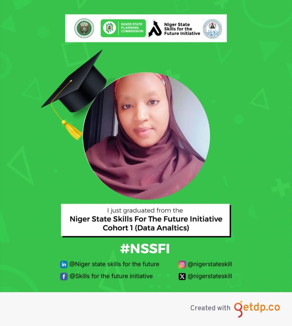 Heartfelt congratulations to the pioneering Data Analytics Cohort One of the NSSFI program! Your perseverance and commitment to mastering data analytics have paid off. We wish you tremendous success as you leverage your new expertise to drive impact in Niger State and beyond!