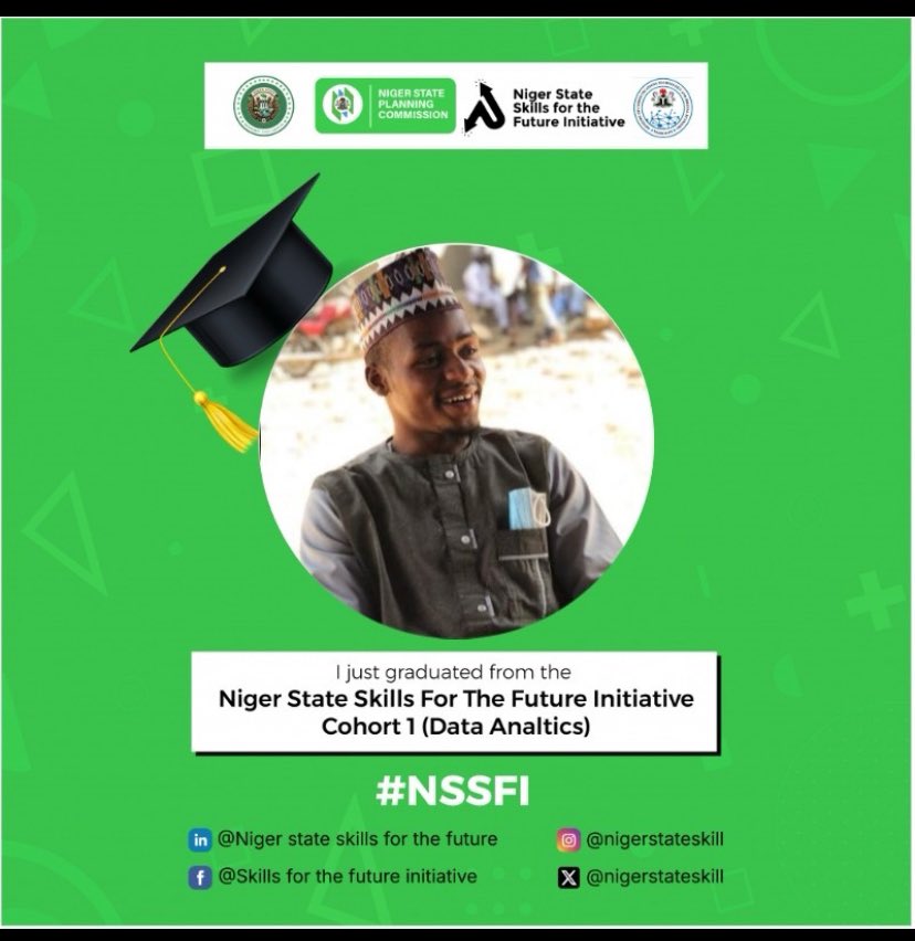 Heartfelt congratulations to the pioneering Data Analytics Cohort One of the NSSFI program! Your perseverance and commitment to mastering data analytics have paid off. We wish you tremendous success as you leverage your new expertise to drive impact in Niger State and beyond!