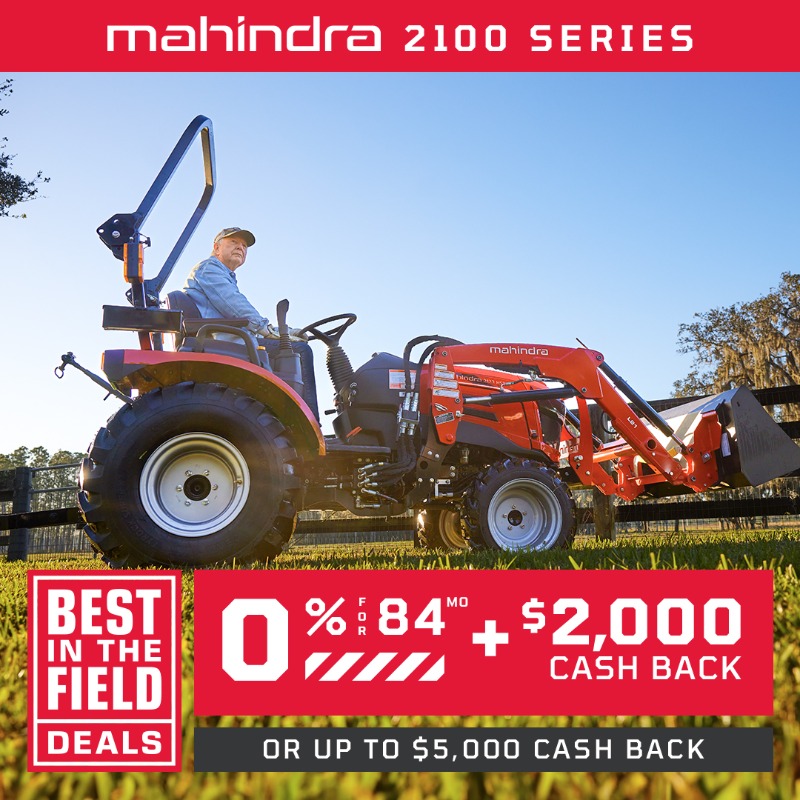 Mahindra_USA's tweet photo. Save big this month on the all-new tougher, smarter, and easier-to-use 2100 series. They’re available now…but with deals like this, they won’t last long
