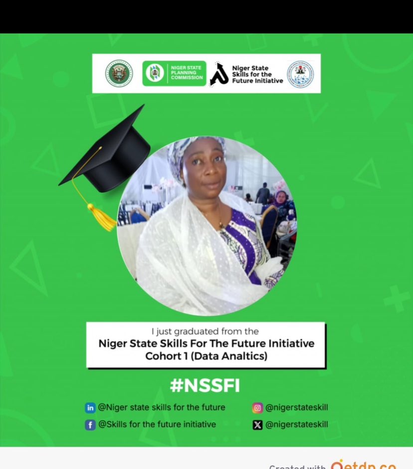 Heartfelt congratulations to the pioneering Data Analytics Cohort One of the NSSFI program! Your perseverance and commitment to mastering data analytics have paid off. We wish you tremendous success as you leverage your new expertise to drive impact in Niger State and beyond