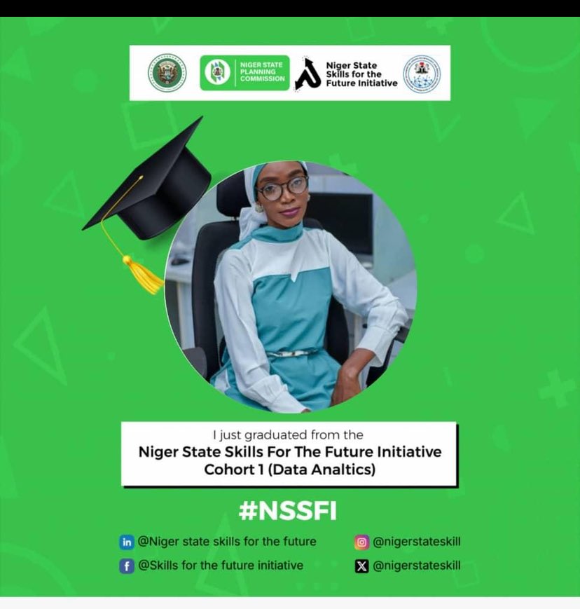 nigerstateskill's tweet photo. Heartfelt congratulations to the pioneering Data Analytics Cohort One of the NSSFI program! Your perseverance and commitment to mastering data analytics have paid off. We wish you tremendous success as you leverage your new expertise to drive impact in Niger State and beyond! https://t.co/He9zeTeJQF