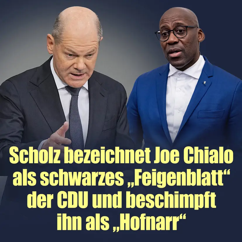 Olaf Scholz hat den dunkelhäutigen CDU-Politiker und Berliner Kultursenator Joe Chialo bei einem privaten Empfang in Berlin rassistisch beleidigt. nius.de/politik/news/s…
