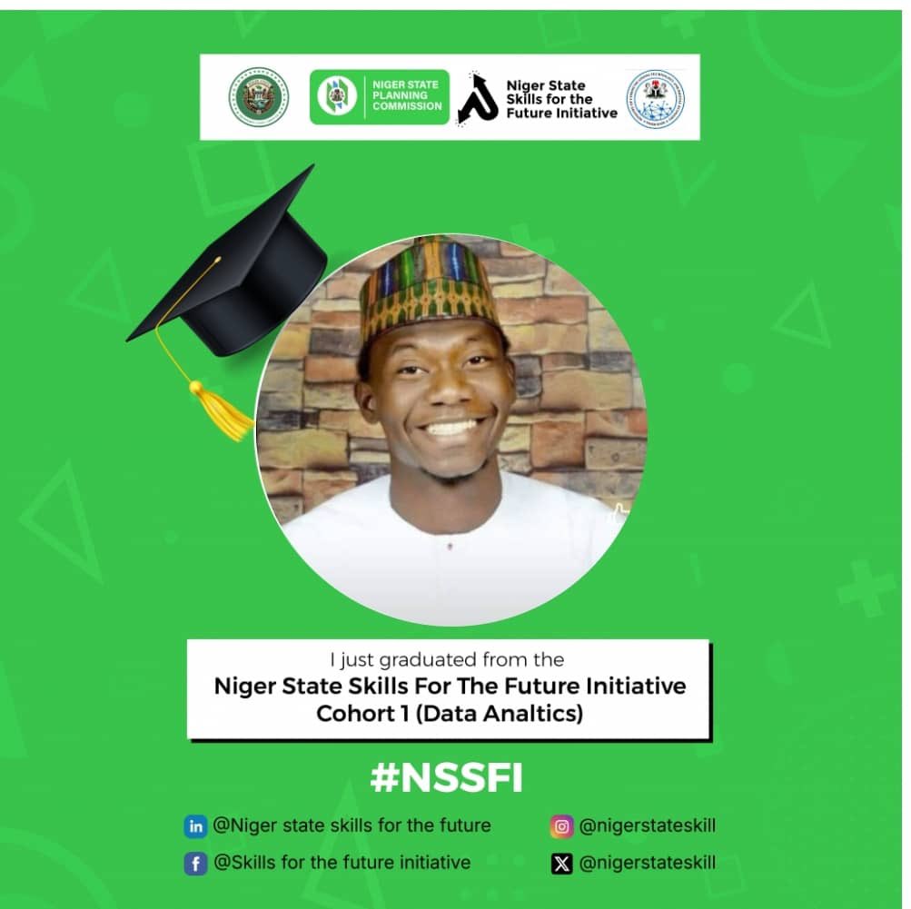 nigerstateskill's tweet photo. Heartfelt congratulations to the pioneering Data Analytics Cohort One of the NSSFI program! Your perseverance and commitment to mastering data analytics have paid off. We wish you tremendous success as you leverage your new expertise to drive impact in Niger State and beyond! https://t.co/hSXSk2aUht