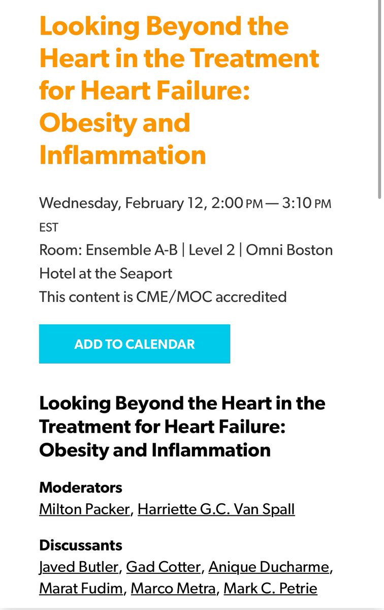 Join us Wednesday, February 12 at 2 PM for an excellent session on #Obesity, #Adiposity, #Inflammation in #HeartFailure 

So impressed with the excellent talks, engaging debates, and packed ballrooms at 
#THT2025