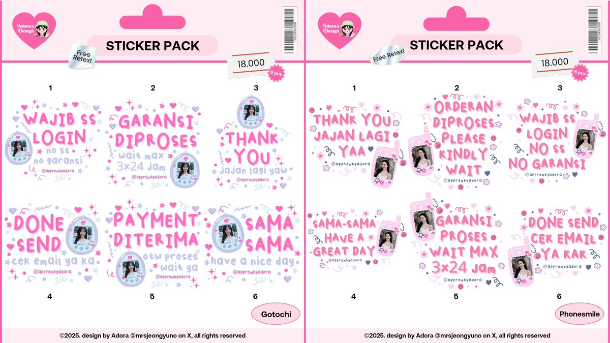 mrsjeongyuno's tweet image. help rt thankyouu&amp;lt;3

halOoo manteman aku membawaa banyak sticker wa ready stock nicc^^~
🧋price 11k-18k (free retext)
🍅get 6 pcs

stiker pack tele wm ba profneeds #zonauang