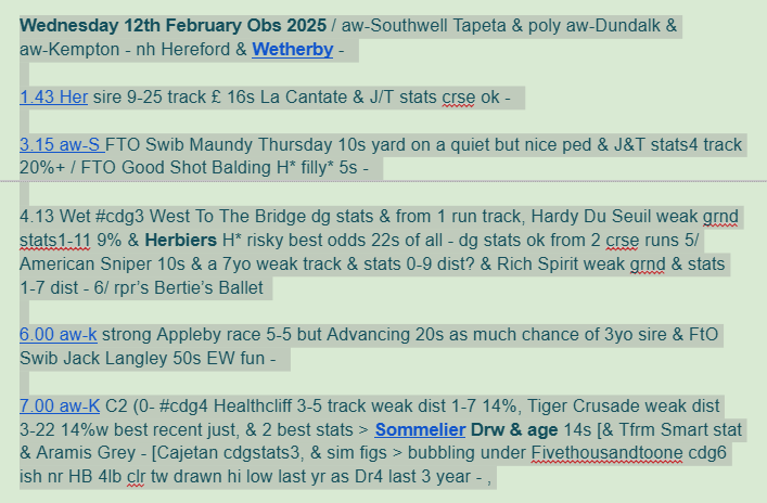 themastarata's tweet photo. @420community @kemptonparkrace @WetherbyRaces By all means do - I just told them - '6.00 aw-K Jack Langley I like that 100s - another Maundy Thursday a slight fancy - ? There's a cpl earlier @kemptonparkrace may enhance Jack's chances - February #HorseRacing Observations - #emailists https://t.co/k68FBmVsdw #cdghorse's ? https://t.co/g447v69FyB