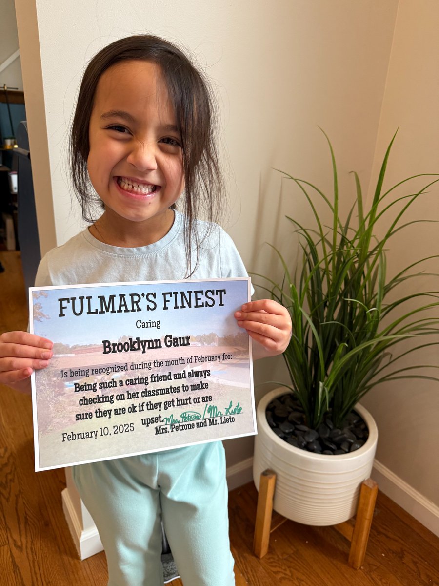 Chris Gaur (@chrisgaur) on Twitter photo Brooklynn earned Fulmar's Finest! Real cool for her to be recognized for one of her best gifts: Caring: For being a caring friend and always checking on her classmates to make sure they are ok, if they get hurt, or are upset. <a href="/FulmarsFinest/">Fulmar's Finest</a> <a href="/allyfallman/">allyson fallman</a> <a href="/NicolePetrone10/">Nicole Petrone</a> Brooklynn earned Fulmar's Finest! Real cool for her to be recognized for one of her best gifts: Caring: For being a caring friend and always checking on her classmates to make sure they are ok, if they get hurt, or are upset. <a href="/FulmarsFinest/">Fulmar's Finest</a> <a href="/allyfallman/">allyson fallman</a> <a href="/NicolePetrone10/">Nicole Petrone</a>