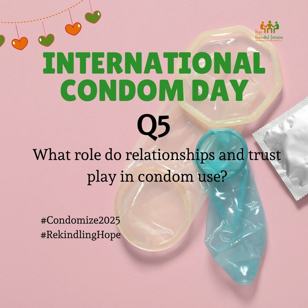 HopeRekindledIn's tweet photo. Q5
What role do relationships and trust play in condom use?
#Condomize2025
#RekindlingHope https://t.co/SD8pPkJCxW