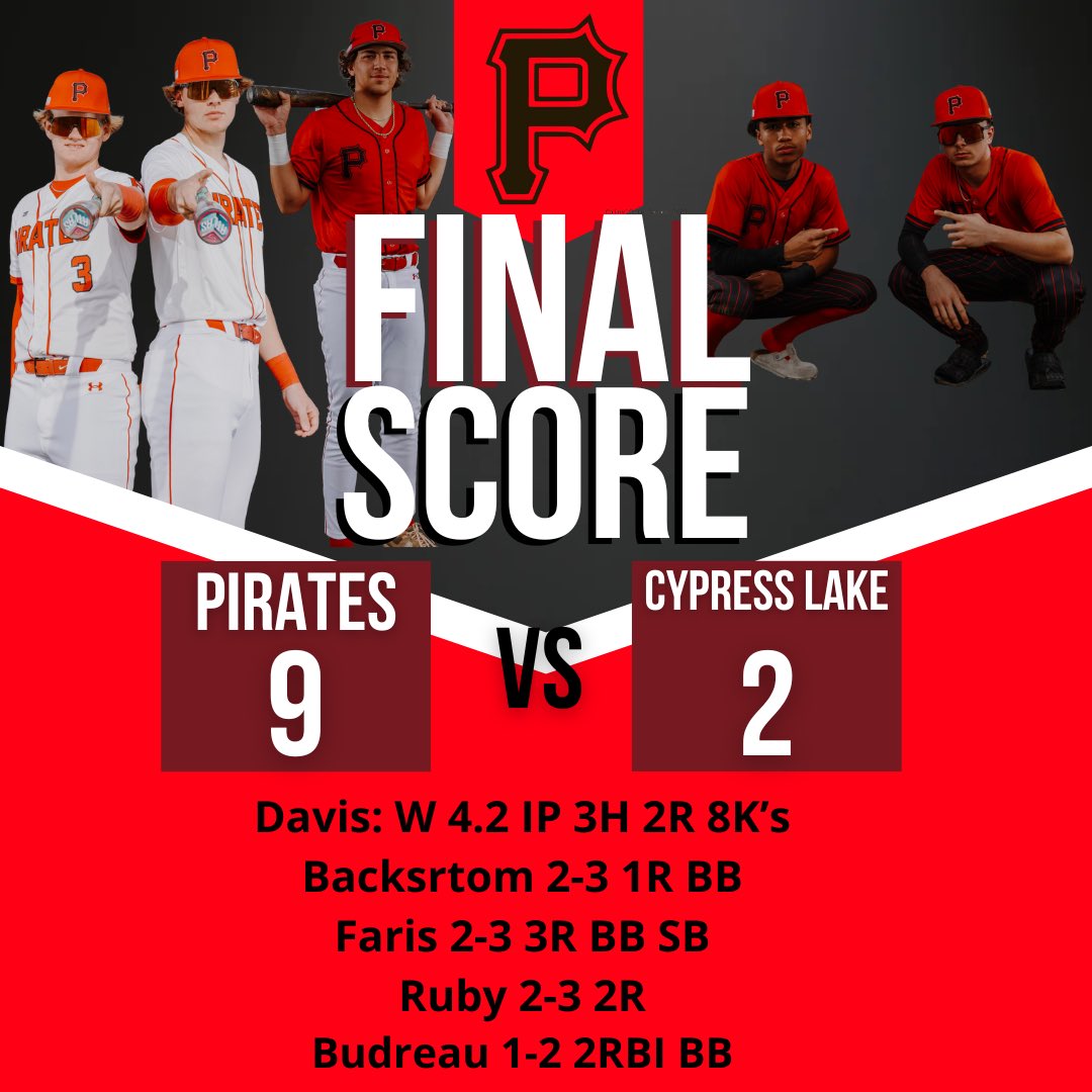 Port Charlotte High Pirates Baseball (@portchsbaseball) on Twitter photo Pirates get the win in the home opener over cypress lake 9-2!!! Next game Friday vs North Port!! <a href="/brockbudreau33/">Brock Budreau</a> <a href="/Caydenruby/">Cayden</a> <a href="/ReedBackstrom/">Reed Backstrom</a> Pirates get the win in the home opener over cypress lake 9-2!!! Next game Friday vs North Port!! <a href="/brockbudreau33/">Brock Budreau</a> <a href="/Caydenruby/">Cayden</a> <a href="/ReedBackstrom/">Reed Backstrom</a>