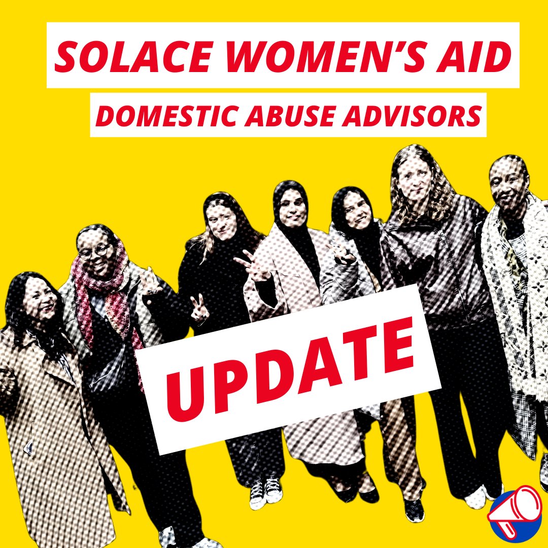 United Voices of the World (@uvwunion) on Twitter photo SOLACE STRIKE UPDATE
Following talks with our members, <a href="/SolaceWomensAid/">Solace Women's Aid</a> have confirmed they will be suspending their ongoing redundancy process until Monday 3 March, to allow for talks to take place with <a href="/TowerHamletsNow/">Tower Hamlets Council</a> council. SOLACE STRIKE UPDATE
Following talks with our members, <a href="/SolaceWomensAid/">Solace Women's Aid</a> have confirmed they will be suspending their ongoing redundancy process until Monday 3 March, to allow for talks to take place with <a href="/TowerHamletsNow/">Tower Hamlets Council</a> council.