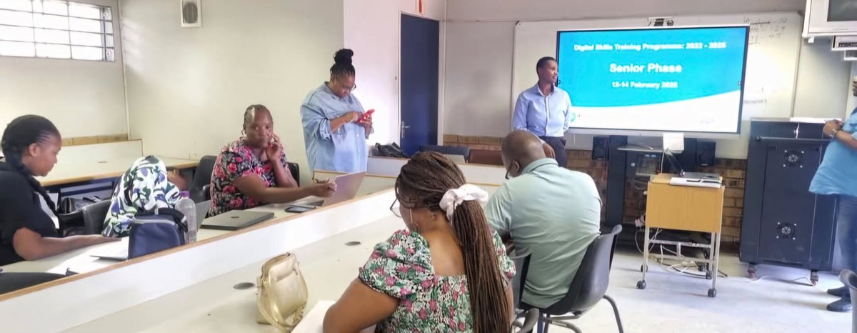 mgslg1's tweet photo. Senior Phase teachers across Gauteng are in Digital Literacy Training from 12-14 Feb 2025! Equipping educators with digital skills, virtual teaching techniques &amp; e-assessment tools for smarter learning!

#Tech4Teaching #DigitalTrasformation https://t.co/tA23PqdVqg