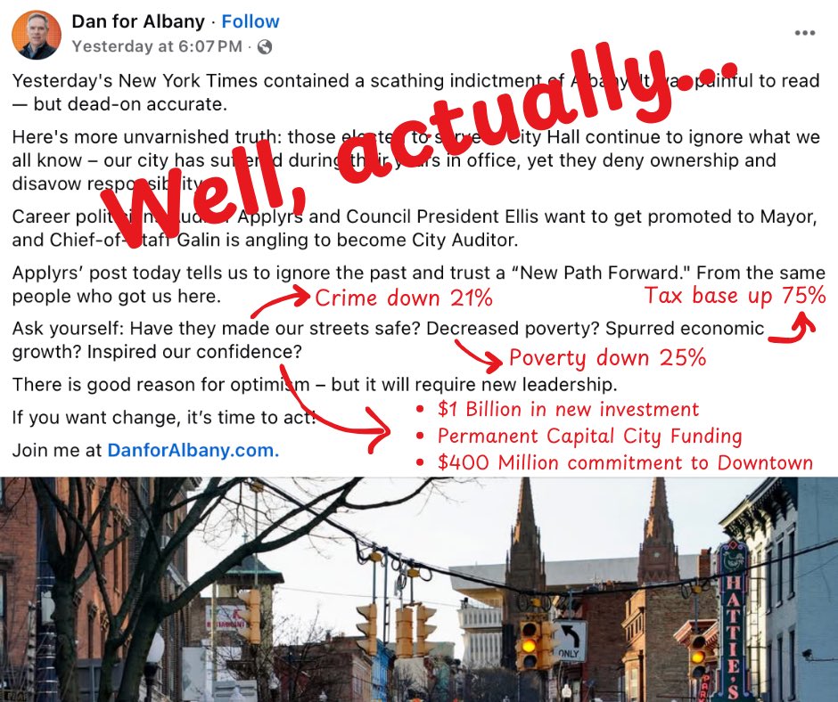 Did Dan miss the part where I said I wasn’t running for Mayor again? I’m trying to stay out of the way, but since he asked...

If you want to learn more, check out my State of the City address!

📺: facebook.com/share/v/1A4txx…