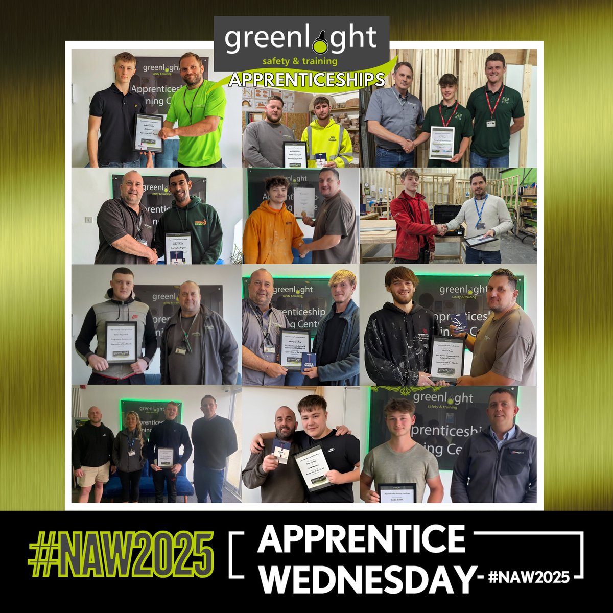 It's #CelebrationWednesday for #NAW2025,  but here at Greenlight we think it's important to celebrate our  Apprentices all year round! Every month we give out an 'Apprentice of  the Month' award &amp; we have an 'Apprentice of the Quarter' award too!