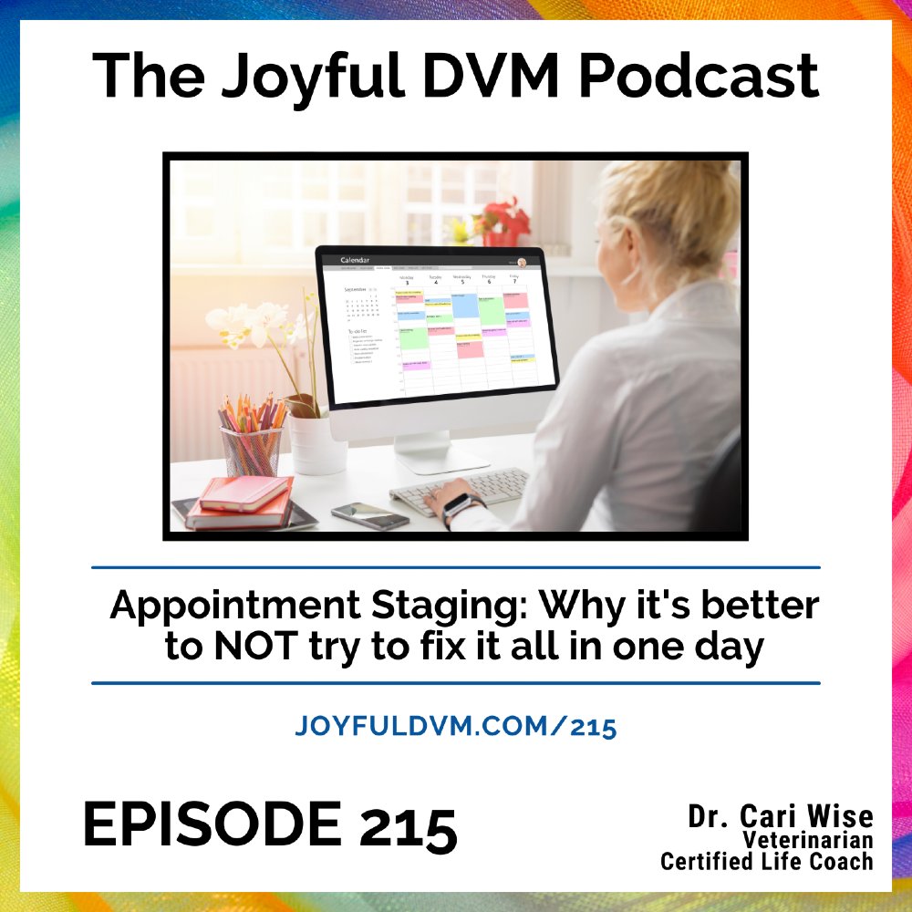 JoyfulDVM's tweet photo. https://t.co/LoOqDI365A

Topics include:
- Addressing multiple concerns at once leads to burnout and lower care quality
-Quality medicine leads to financial success
-Effective time management can improve outcomes and satisfaction for clients and patients https://t.co/FoIBJH4i1p