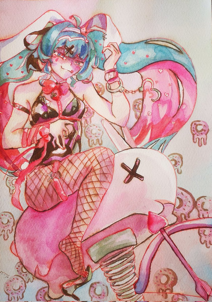 #HatsuneMiku #VOCALOID #AnimeArt  #anime #fanart #watercolor