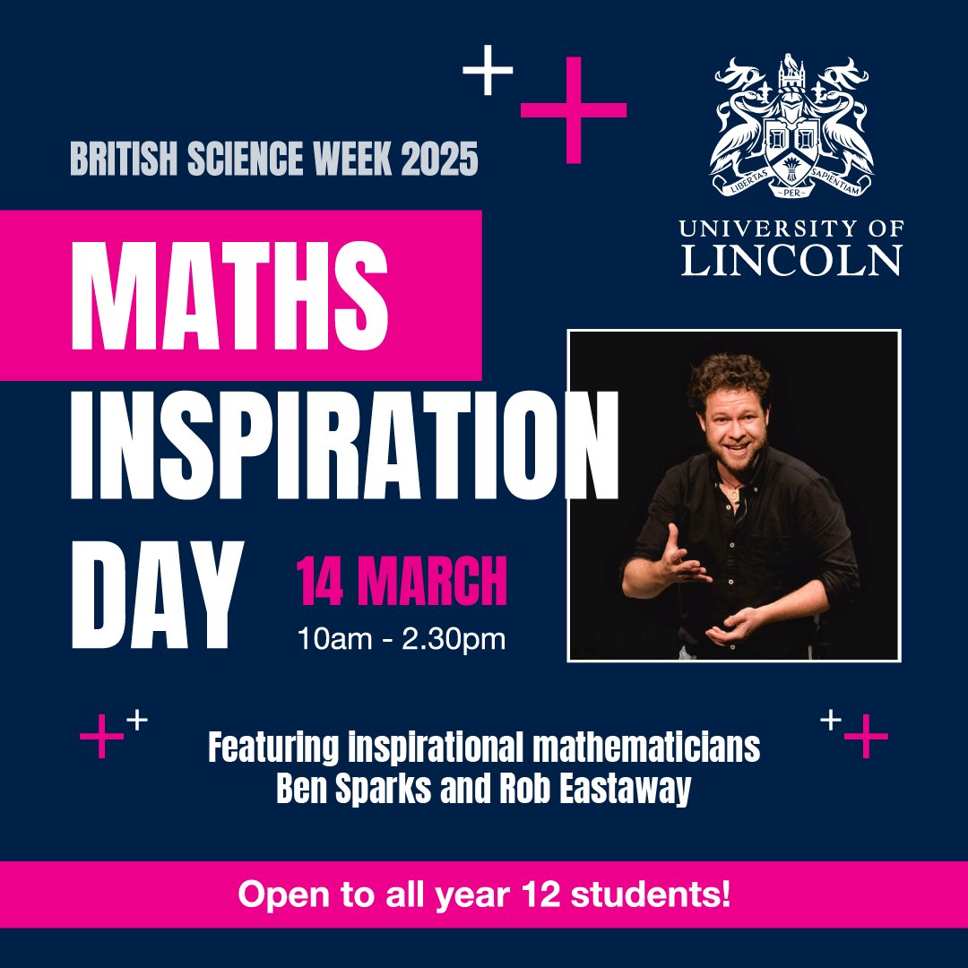 Get ready for Maths Inspiration Day 🔢 where 14-17-year-olds can see maths like never before! ✨

Ready to make maths exciting? 📅 If your school wants to attend, click the link to book your spot: lnkd.in/eWc26q9F