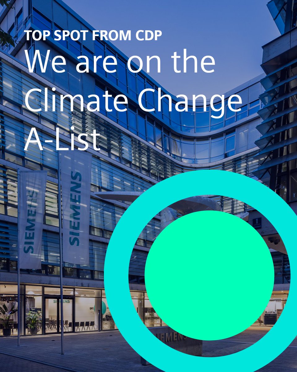 Siemens (@siemens) on Twitter photo Big news! We’re on the CDP (formerly Carbon Disclosure Project) Climate Change A List for the 2nd year in a row! 🎉 Proud to share that we have reached a 60% CO₂e reduction since 2019—surpassing our 2025 target early! ✅ #Sustainability wins.
#ScalingSustainabilityImpact Big news! We’re on the CDP (formerly Carbon Disclosure Project) Climate Change A List for the 2nd year in a row! 🎉 Proud to share that we have reached a 60% CO₂e reduction since 2019—surpassing our 2025 target early! ✅ #Sustainability wins.
#ScalingSustainabilityImpact