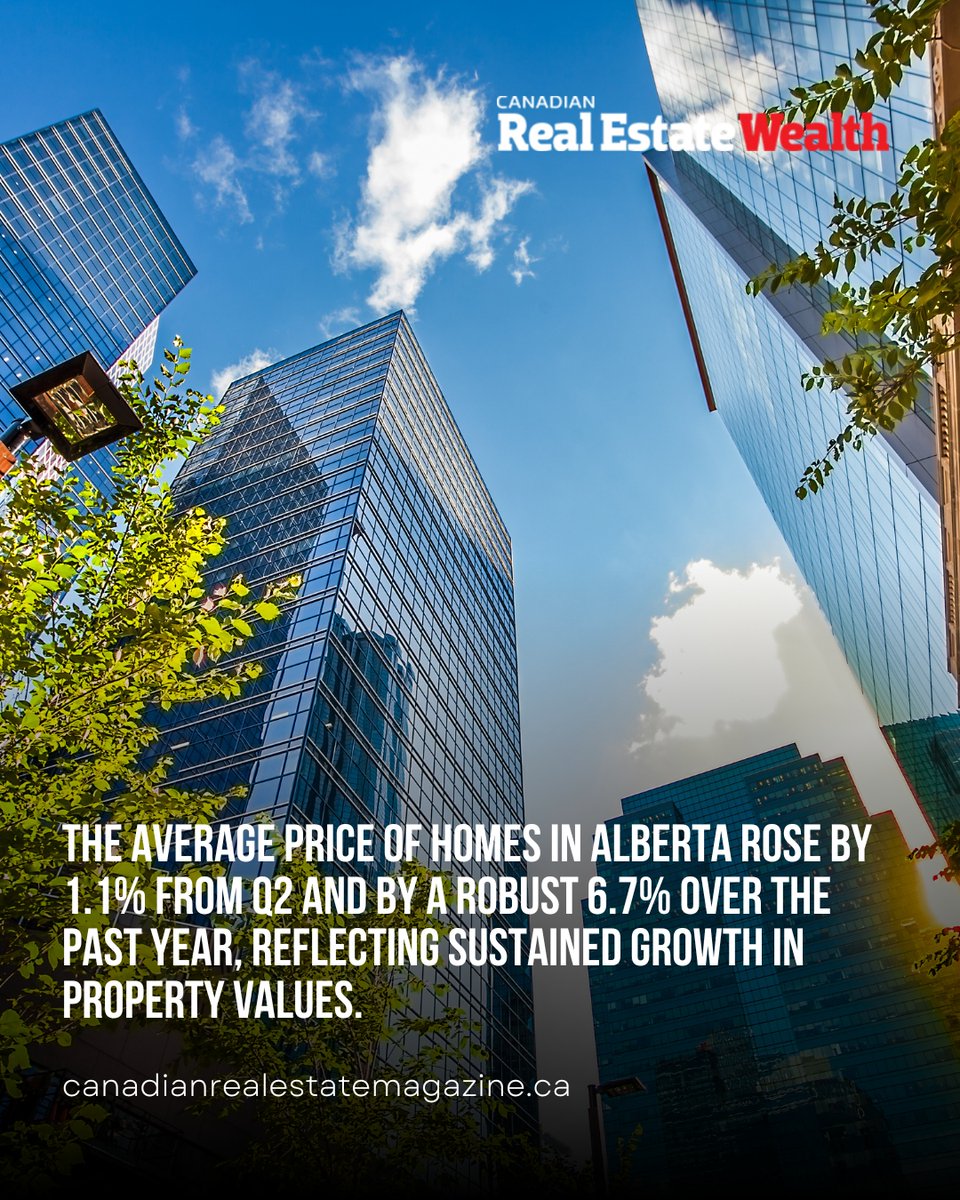 Average home prices climbed by 1.1% from Q2 and an impressive 6.7% year-over-year in Q3 2024, indicating strong property value growth.

Continue reading at: canadianrealestatemagazine.ca