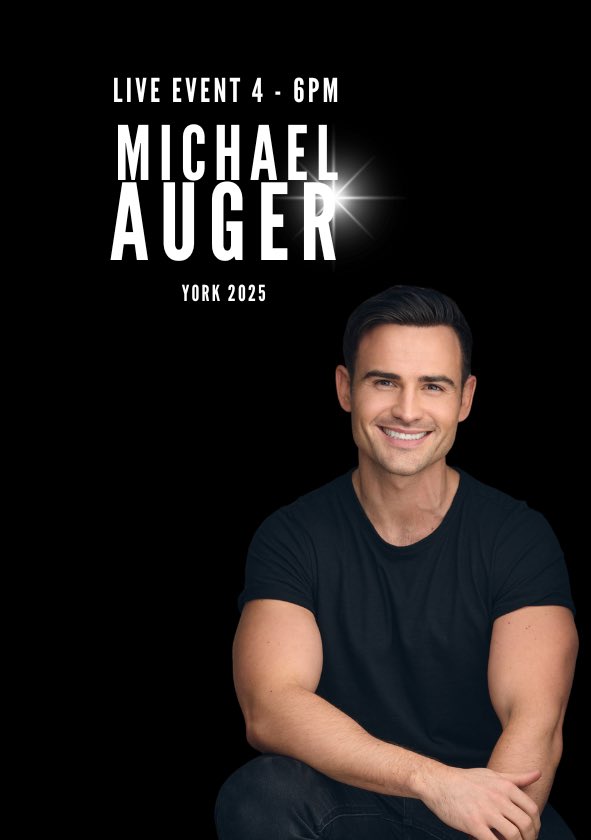 CollabroBuzz's tweet image. Catch @Michael_Auger_ THIS Saturday at Impossible York in York! 🎤✨
Standard, VIP, and Afternoon Tea tickets are available! Don’t miss out, get your tickets now at: michaelaugerofficial.com/live-dates